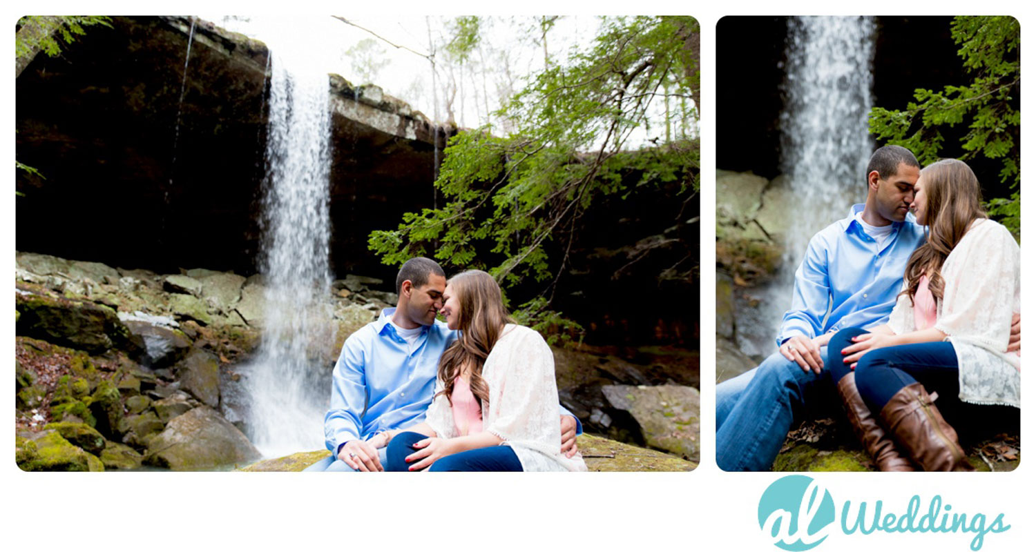 Alabama Wedding Photography,Country,Natural Light,Waterfall,Winter,engagement,ice,outdoors,snow,