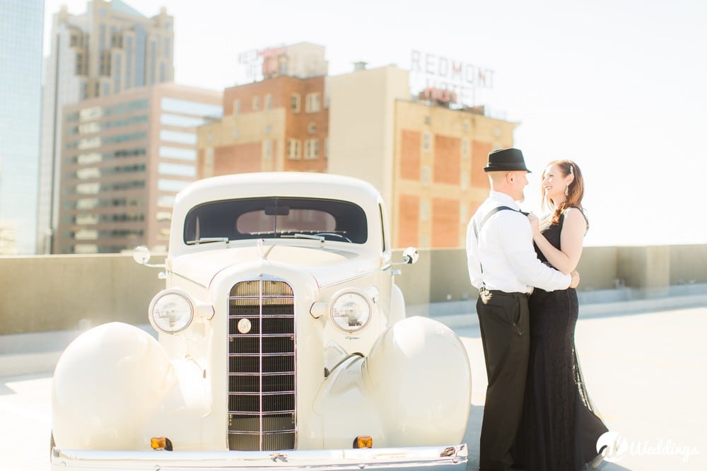 Downtown Great Gatsby Engagement Alabama 1