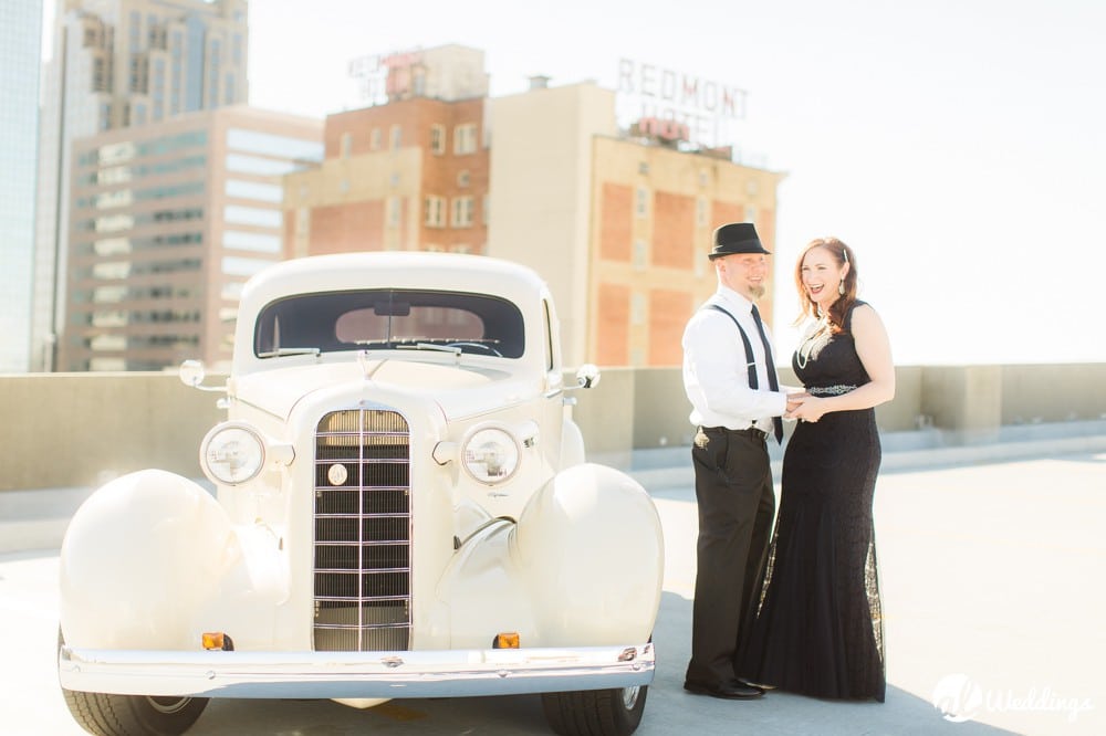 Downtown Great Gatsby Engagement Alabama 2